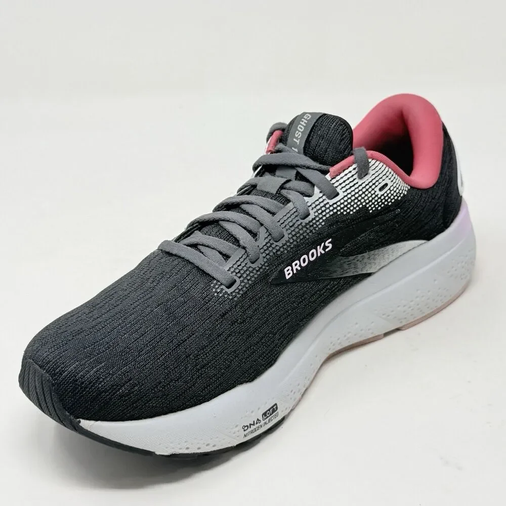 Brooks Ghost 16 Shoes Womens 9.5 M Black Raspberry Lightweight Running Sneakers